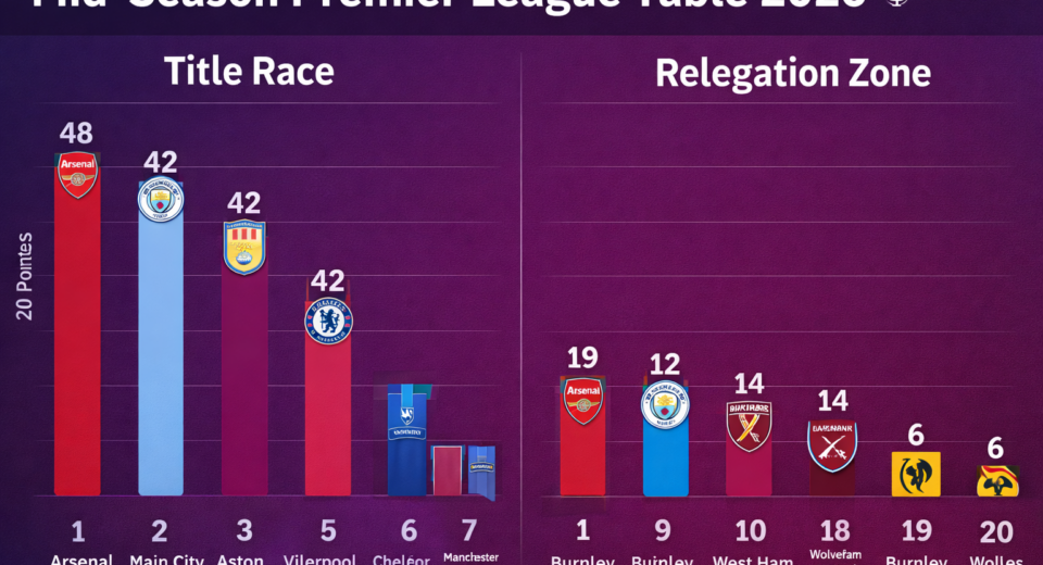Mid-Season Premier League Table 2026: Title Race & Drama