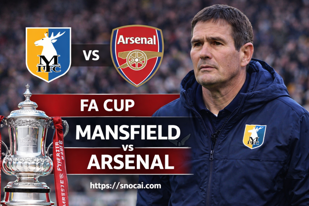 Nigel Clough Mansfield manager ahead of Arsenal FA Cup match