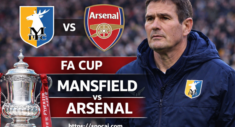 Nigel Clough Mansfield manager ahead of Arsenal FA Cup match