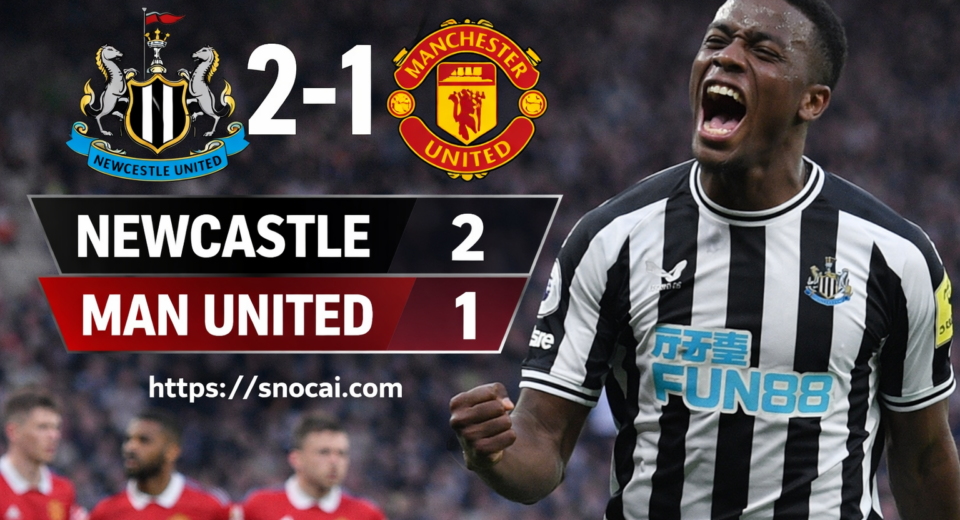 Newcastle vs Manchester United Premier League match where William Osula scored a late winner in a 2-1 victory