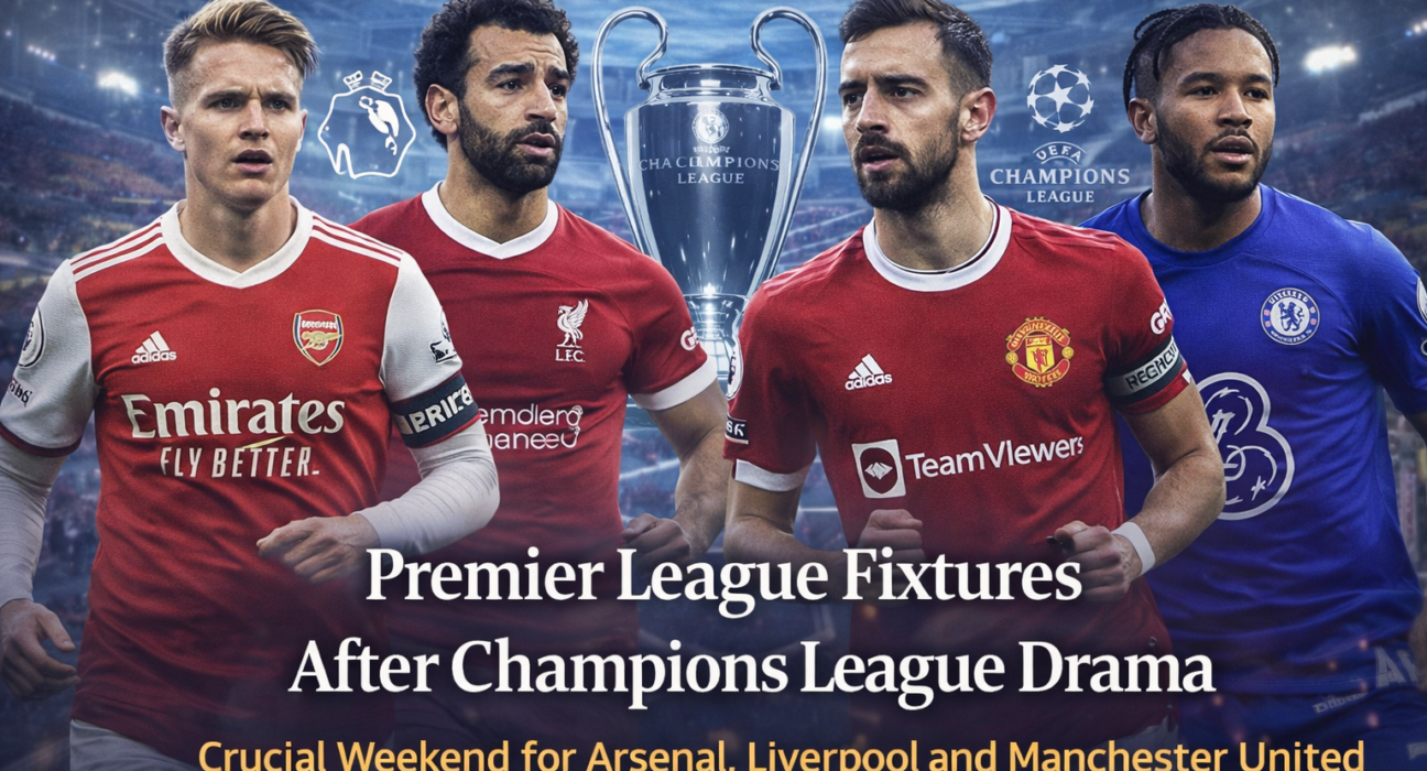 Premier League fixtures this weekend as Arsenal lead the table ahead of Manchester City while Liverpool, Chelsea and Manchester United chase Champions League places